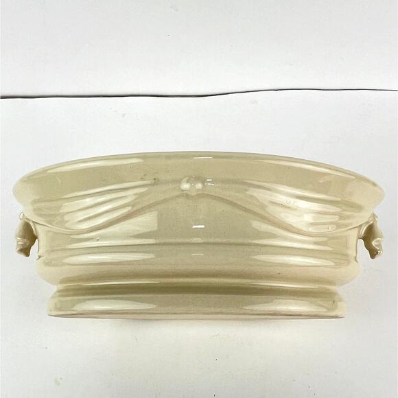 Vintage Neoclassical Cream Glazed Pottery Planter - Picture 2 of 7